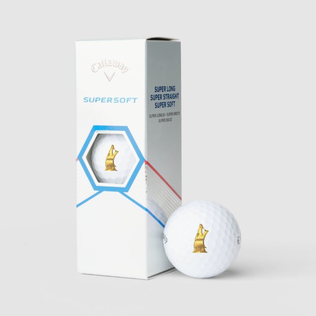 Golden Wolf Head Callaway Supersoft golf balls (Packaging)