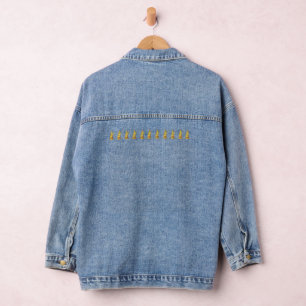 Golden Wolf Head women denim jacket