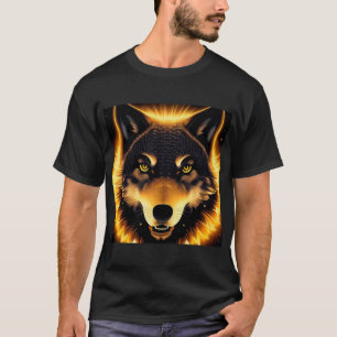 🐺 Golden Wolf Radiant Light Mythic Graphic ✨ T-Shirt