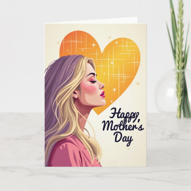 Golden Woman Mothers Day Card (Front)