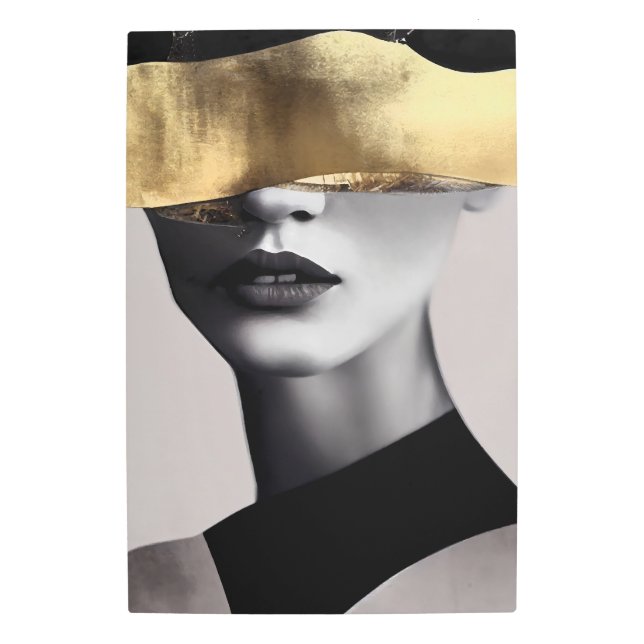 Golden Woman with Black Band: Modern Art (Front)