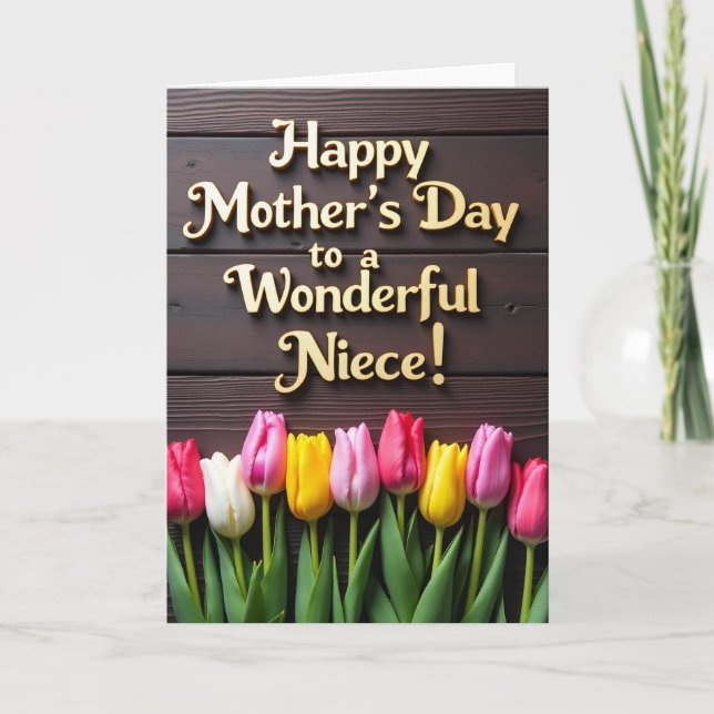 Golden Wonderful Niece Card (Front)
