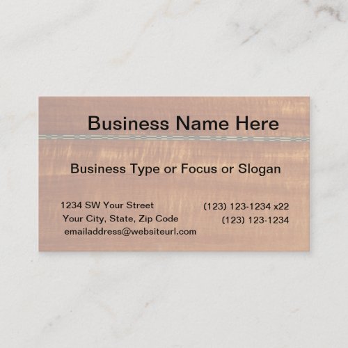 Golden wood grain with inlay background  #2 business card template