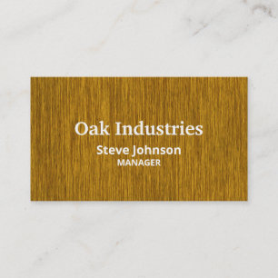Golden Woodgrain Look Professional Business Card