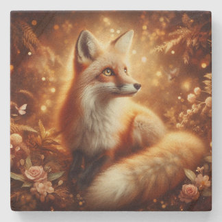 Golden Woodland Fox Coaster