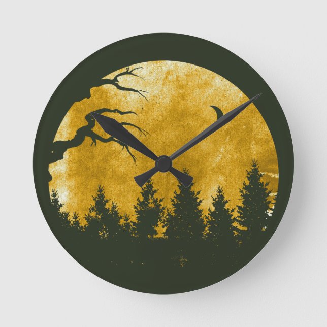 Golden Woods Round Clock (Front)