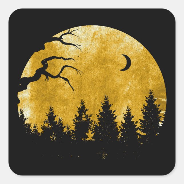 Golden Woods Square Sticker (Front)