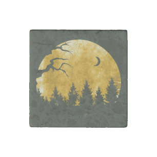 Golden Woods Stone Magnet