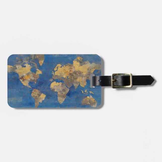 Golden World Luggage Tag (Front Horizontal)