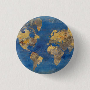 Golden World Pinback Button