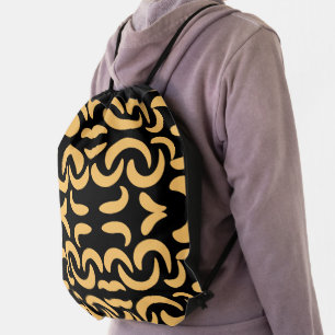 Golden worm  drawstring bag