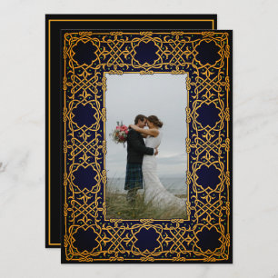 Golden Woven Celtic Knot Invitation