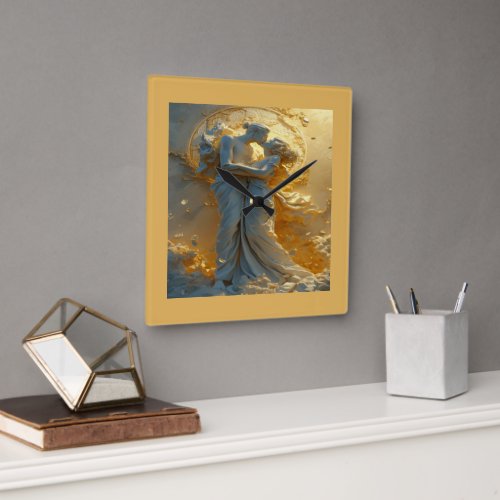Golden Years Anniversary Timepiece Square Wall Clock