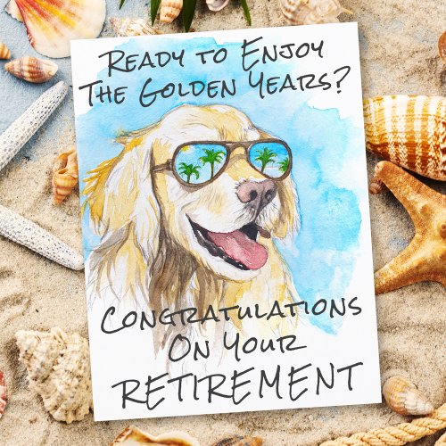 Golden Years Cute Funny Retirement Congratulations Postcard