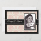 Golden Years Damask Birthday Party Invite (pink)