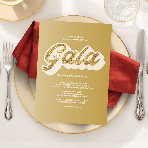 Golden Years Gala Invitation