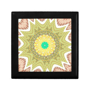 Golden Yellow African ethnic tribal pattern Art  Gift Box