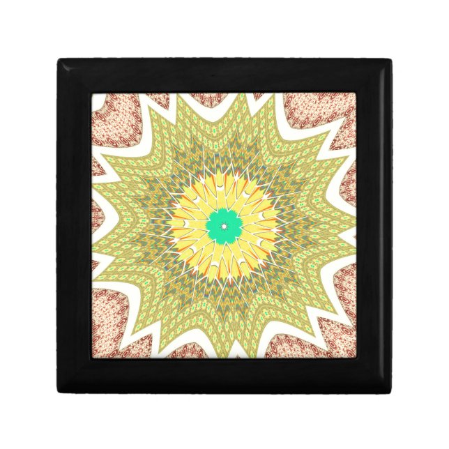 Golden Yellow African ethnic tribal pattern Art  Gift Box (Front)