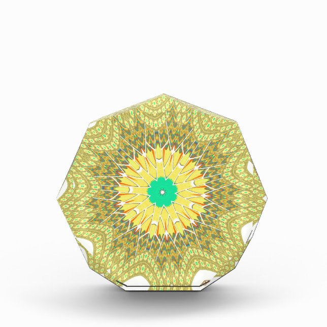 gOLDEN YELLOW African ethnic tribal pattern Award (Front)