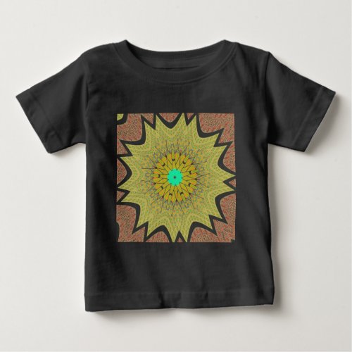 gOLDEN YELLOW African ethnic tribal pattern Baby T_Shirt