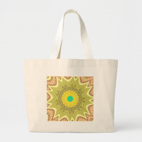 gOLDEN YELLOW African ethnic tribal pattern Large Tote Bag