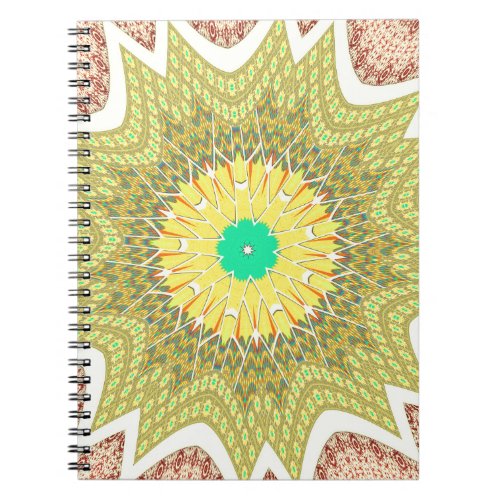 gOLDEN YELLOW African ethnic tribal pattern Notebook