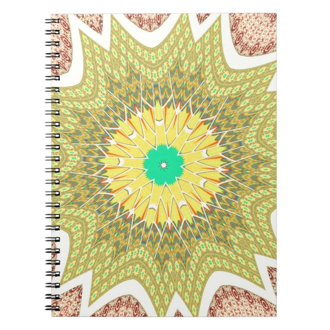 gOLDEN YELLOW African ethnic tribal pattern Notebook (Front)