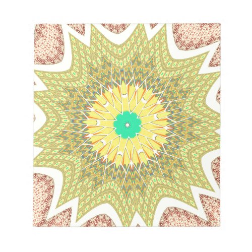 gOLDEN YELLOW African ethnic tribal pattern Notepad