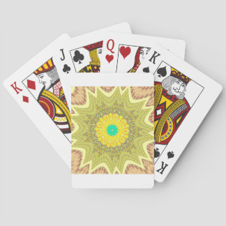 gOLDEN YELLOW African ethnic tribal pattern Poker Cards