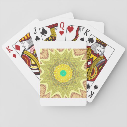 gOLDEN YELLOW African ethnic tribal pattern Poker Cards