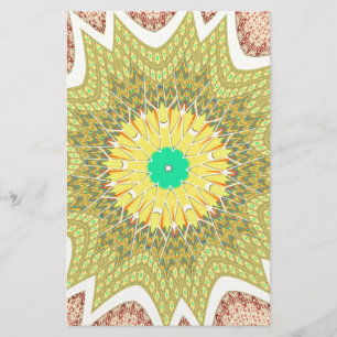 gOLDEN YELLOW African ethnic tribal pattern Stationery