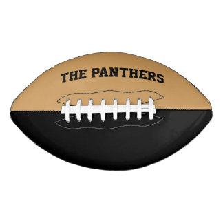Golden Yellow and Black Custom Football