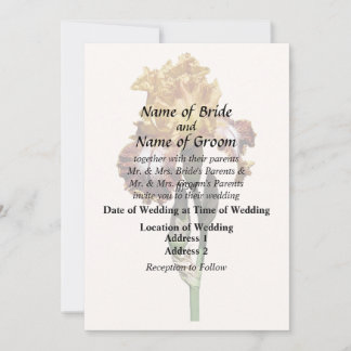 Golden Yellow and Bronze Iris Invitation
