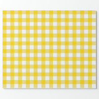 Large Golden Yellow and White Stripes Wrapping Paper