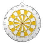 Golden Yellow And White Dart Board at Zazzle