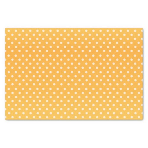 Golden Yellow and White Polka Dots Tissue Paper