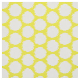 Golden Yellow Asian Moods Ikat Dots Fabric