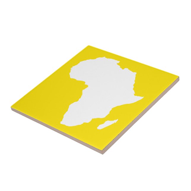 Golden Yellow Audacious Africa Ceramic Tile (Side)