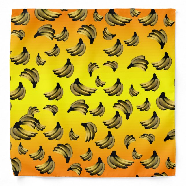 Golden Yellow Bananas, Bandana (Front)