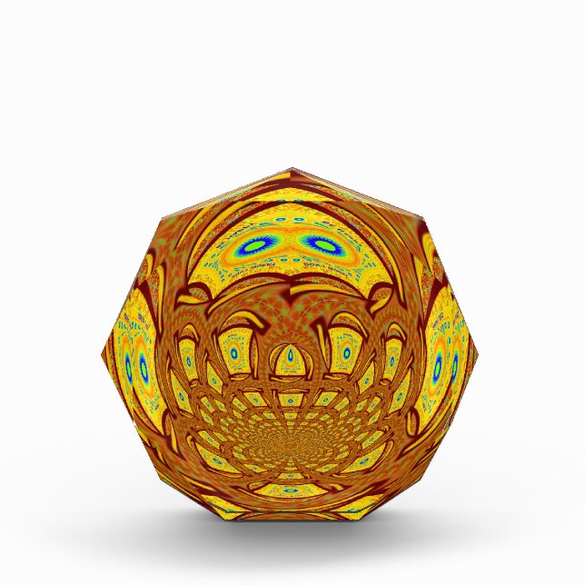 Golden Yellow Baseball Glove Art Print Award (Front)