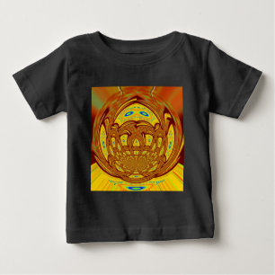 Golden Yellow Baseball Glove Art Print Baby T-Shirt