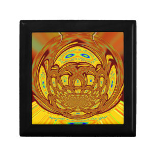 Golden Yellow Baseball Glove Art Print Gift Box