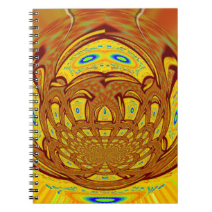 Golden Yellow Baseball Glove Art Print Notebook