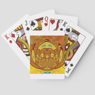 Golden Yellow Baseball Glove Art Print Poker Cards