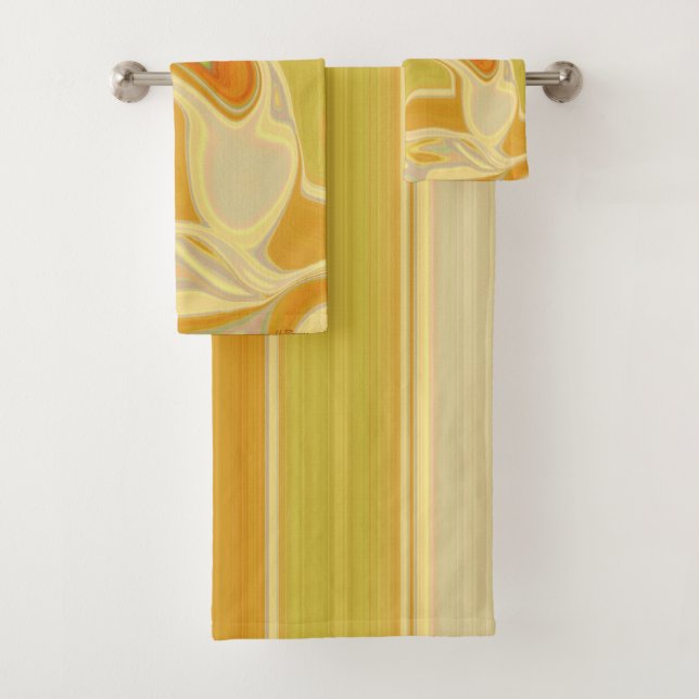 Golden Yellow Bath Towel Set (Insitu)