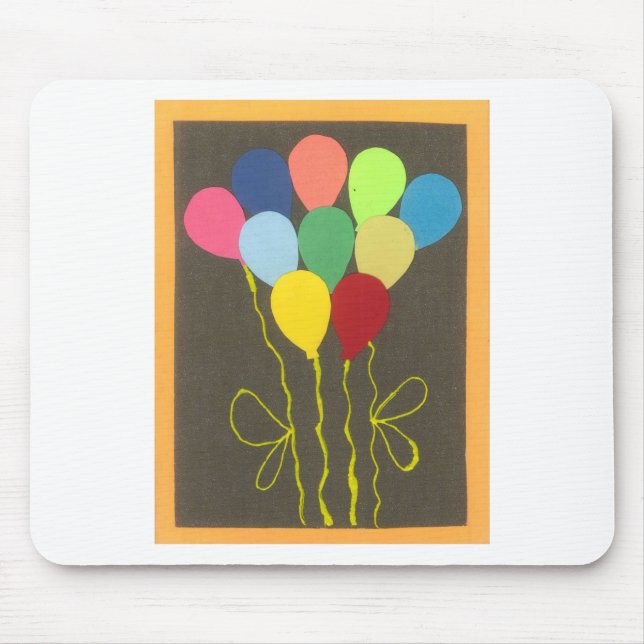 Golden Yellow Birthday Mouse Pad (Front)