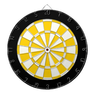 Golden Yellow Black And White Dartboards