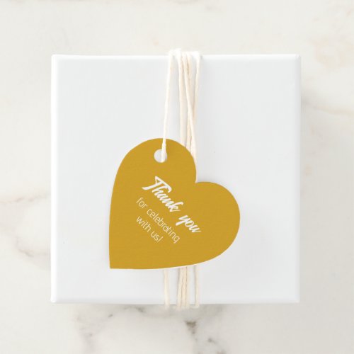 Golden Yellow Bride Squad Thank You Favor Tags