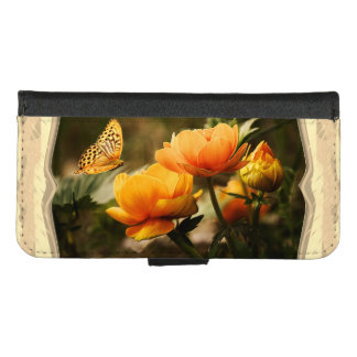Golden Yellow Butterfly iPhone 8/7 Wallet Case