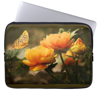 Golden Yellow Butterfly Laptop Sleeve